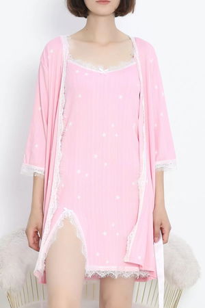 Printed Pegasus Pajama Set Dusty Pink - 747.1287.