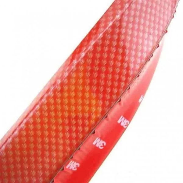 Tufeyo Red Color 2.5 Meters Car Auto Front Bumper Protector Rubber Practical Bumper Strip Tape Trim