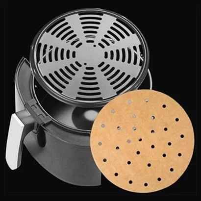 100 Pieces Air Fryer Baking Paper Disposable Air Fryer Round Hole Model