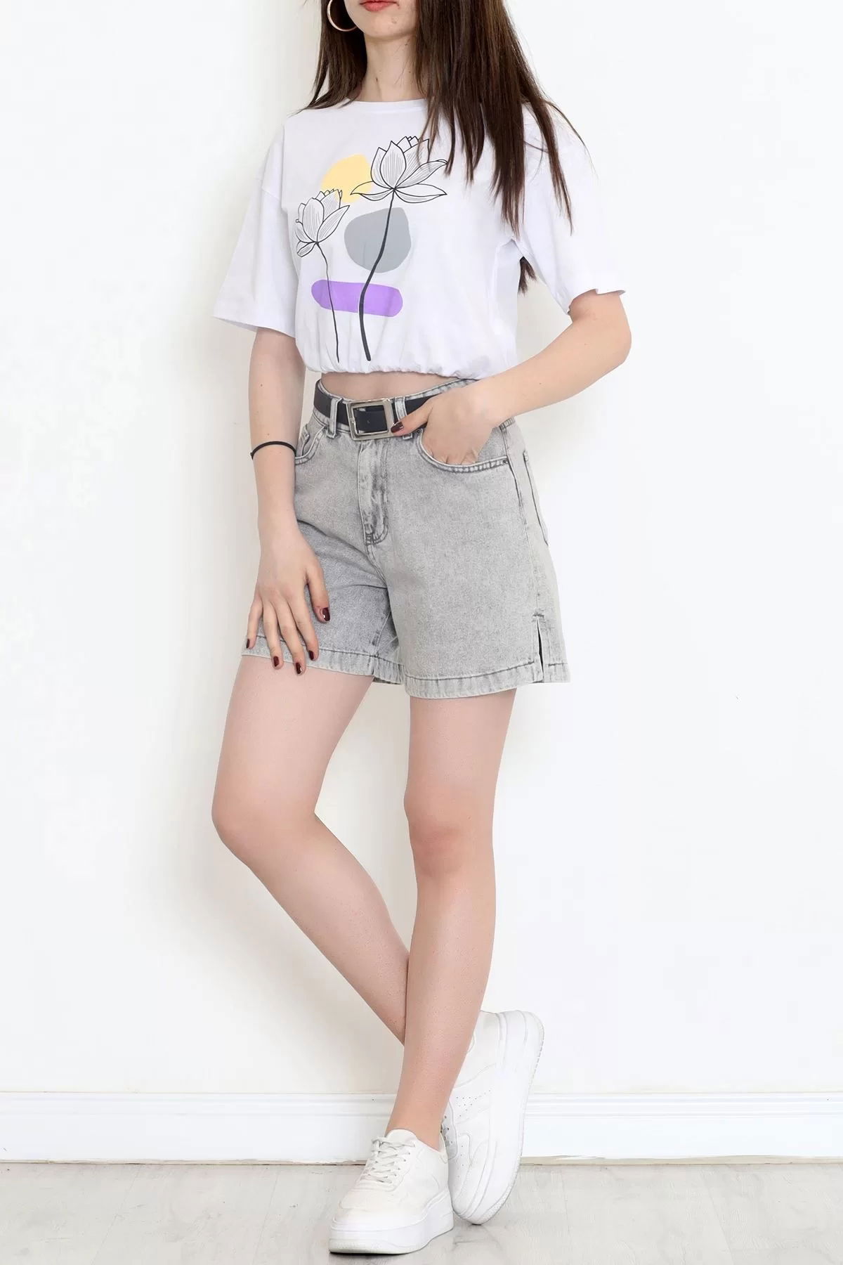 T-shirt with elastic waist White - 16551.1567.