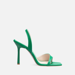 Orra Green Skin Heeled Shoes