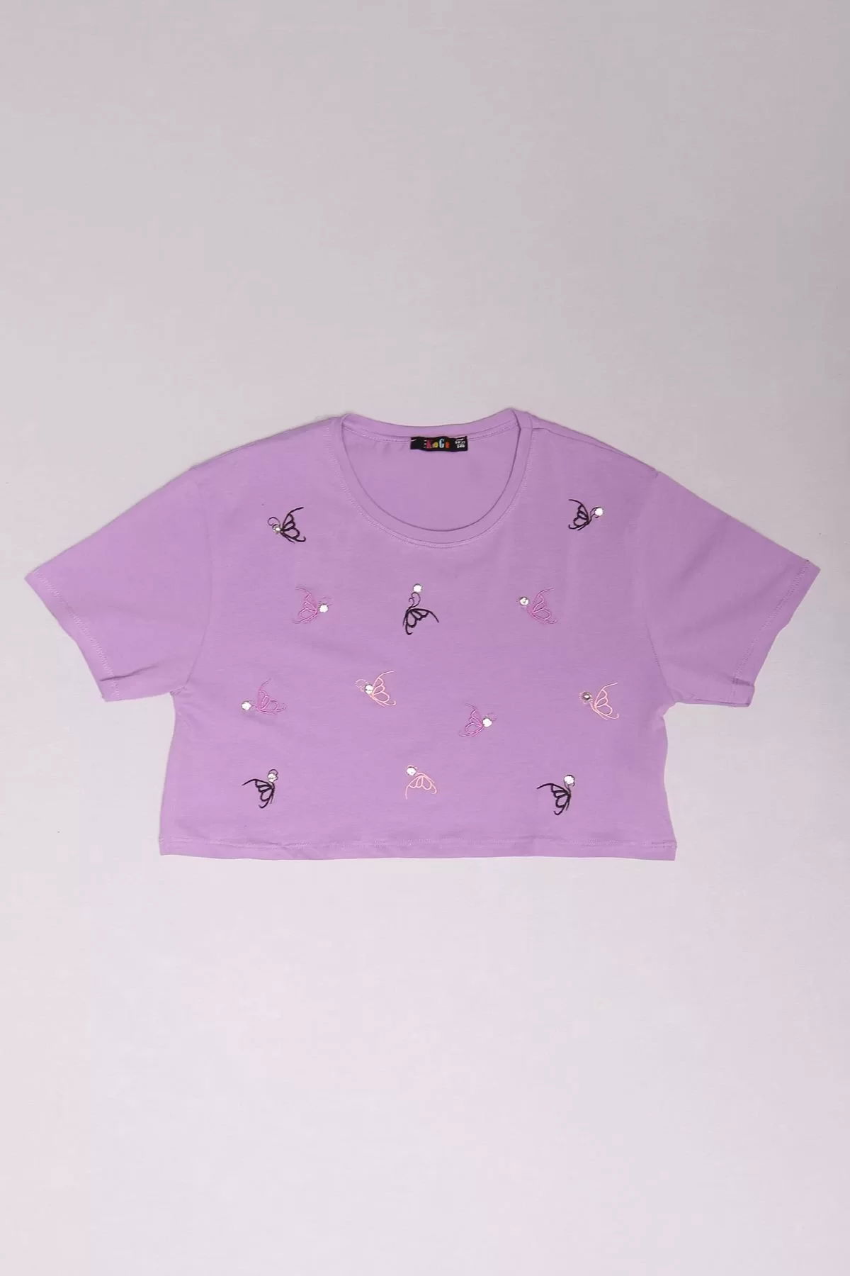 10-16 Years Kids T-shirt Purple with Stones - 17786.1567.