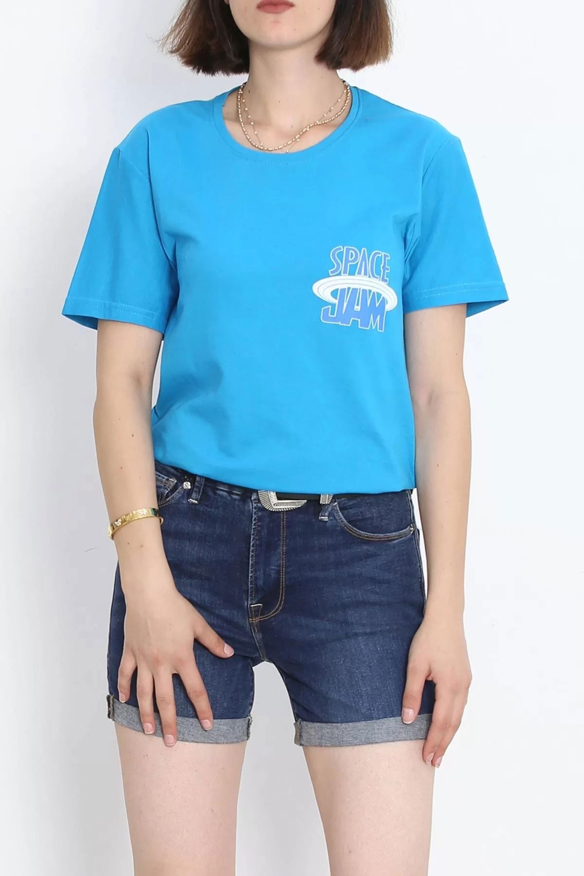 Printed T-shirt Blue - 17380.1778.