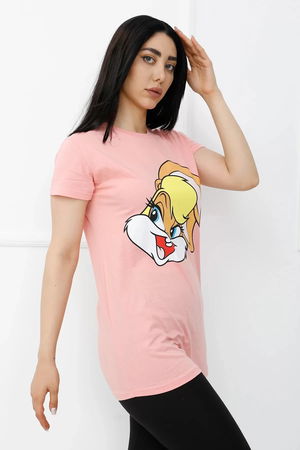 Bunny Printed Tshirt Pink - 310.623.