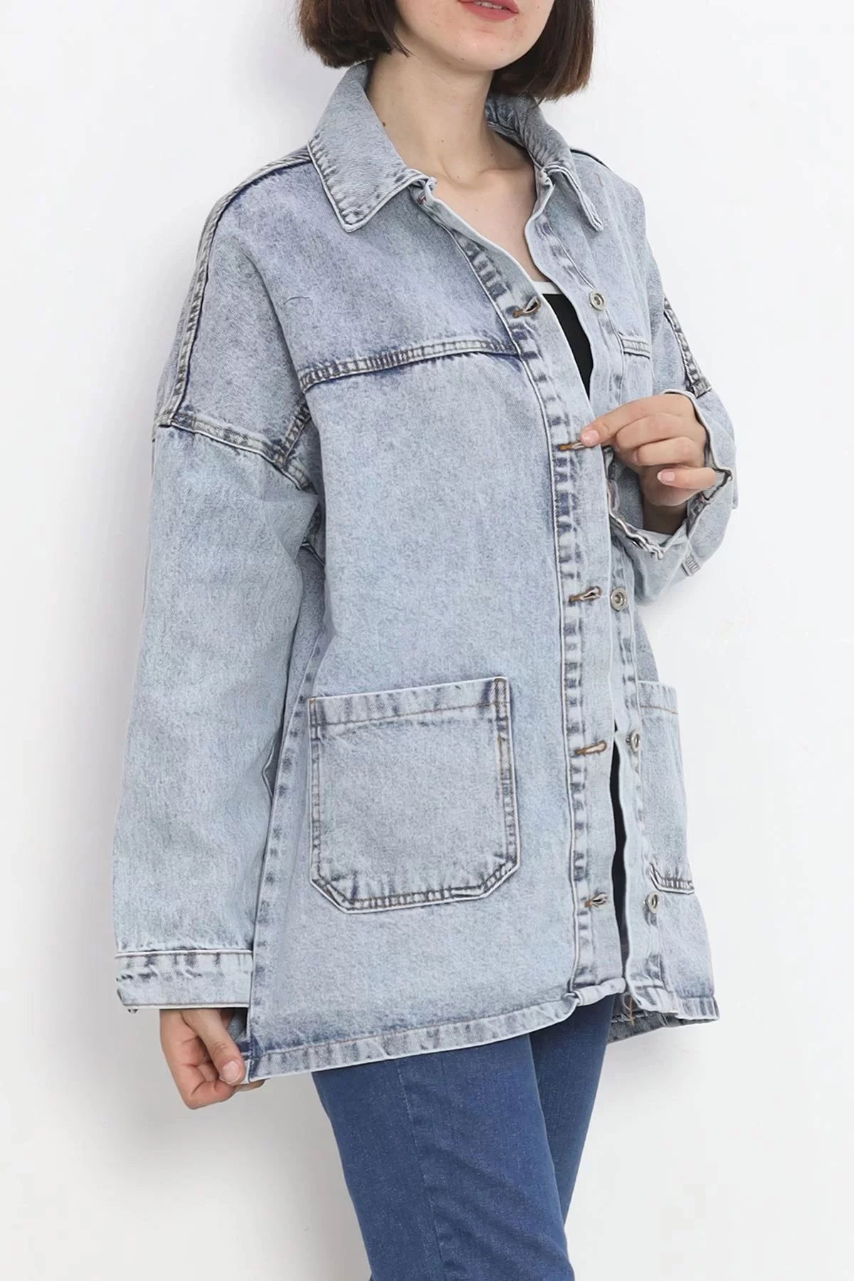 Jeans Jacket with Front Pocket Light Blue - 16696.1778.