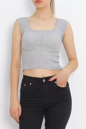 Thick Strap Crop Tank Gray - 18765.1723.