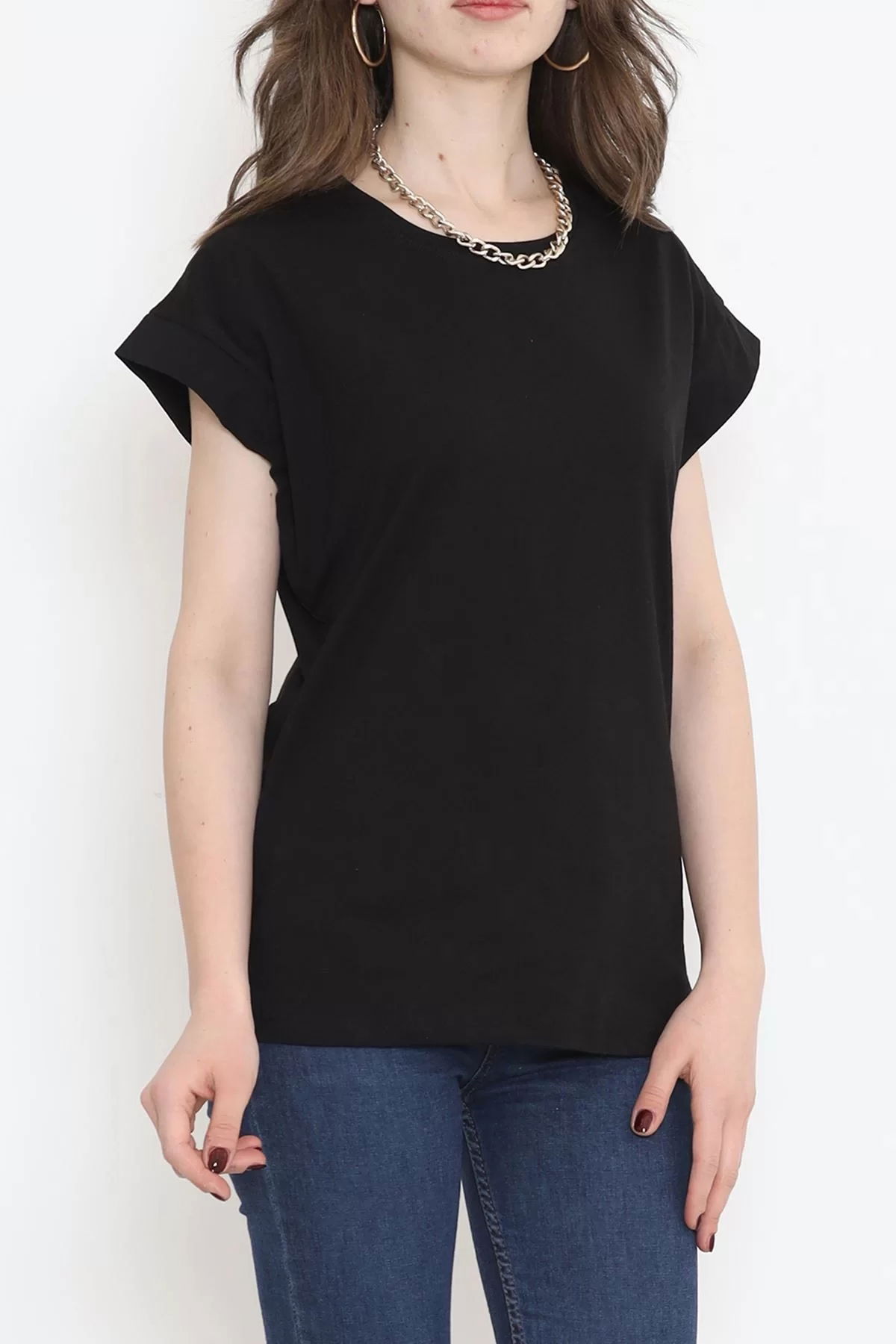 Single Jersey Double Sleeve T-Shirt Black - 15875.1567.