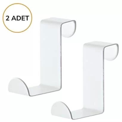 Tufeyo 2pcs Behind Door Drawer Cabinet Door Kitchen Bathroom Hanger White Color Plastic