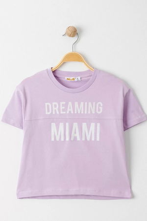 8-12 Years Printed Kids T-Shirt Lilac - 724678.1576.