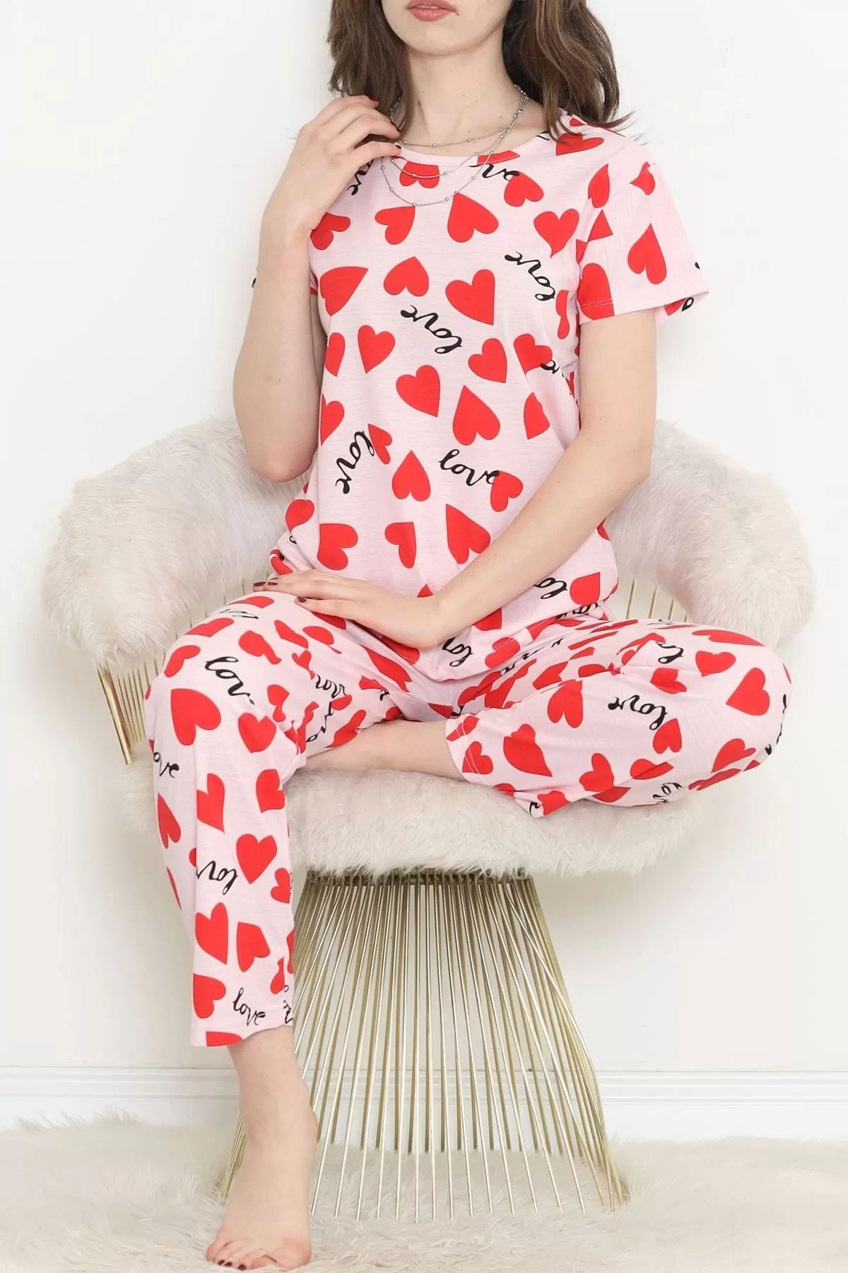 Patterned Pajama Set Pudrakalpli - 130.1287.