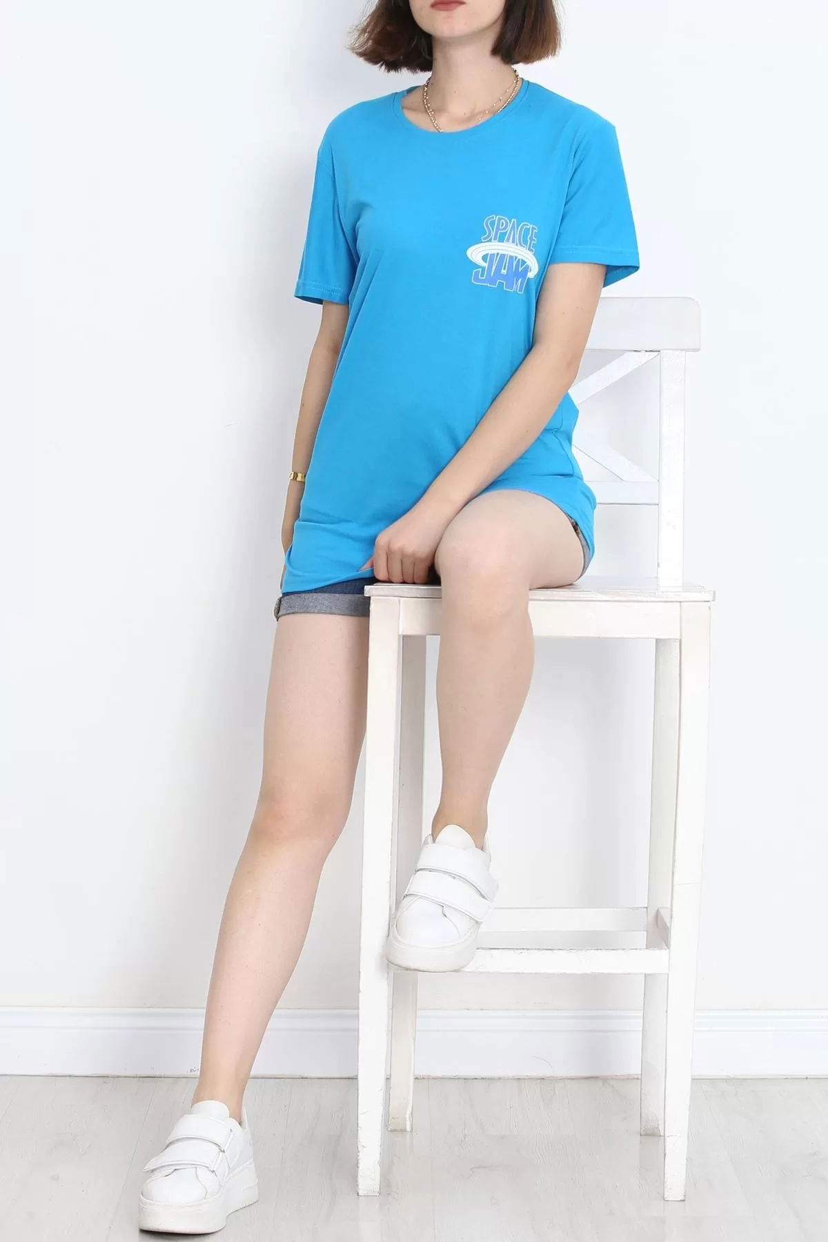 Printed T-shirt Blue - 17380.1778.