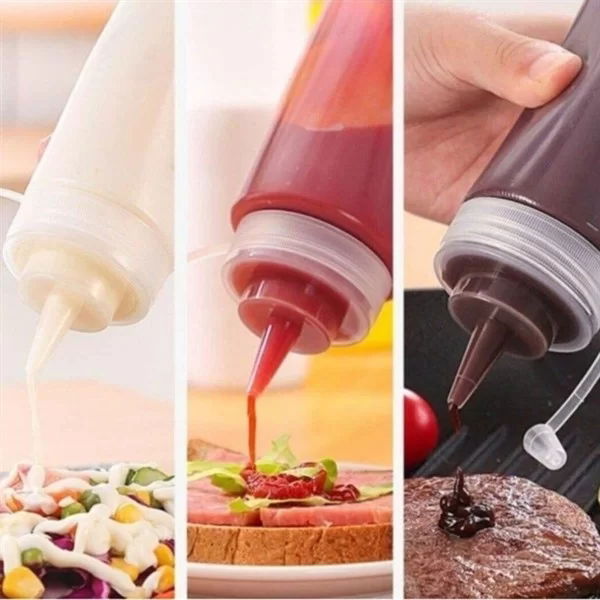 Tufeyo Transparent Covered Leakproof Oil Bottle Sauce Bottle Plastic Oil Pourer 400 Ml Ap-9028