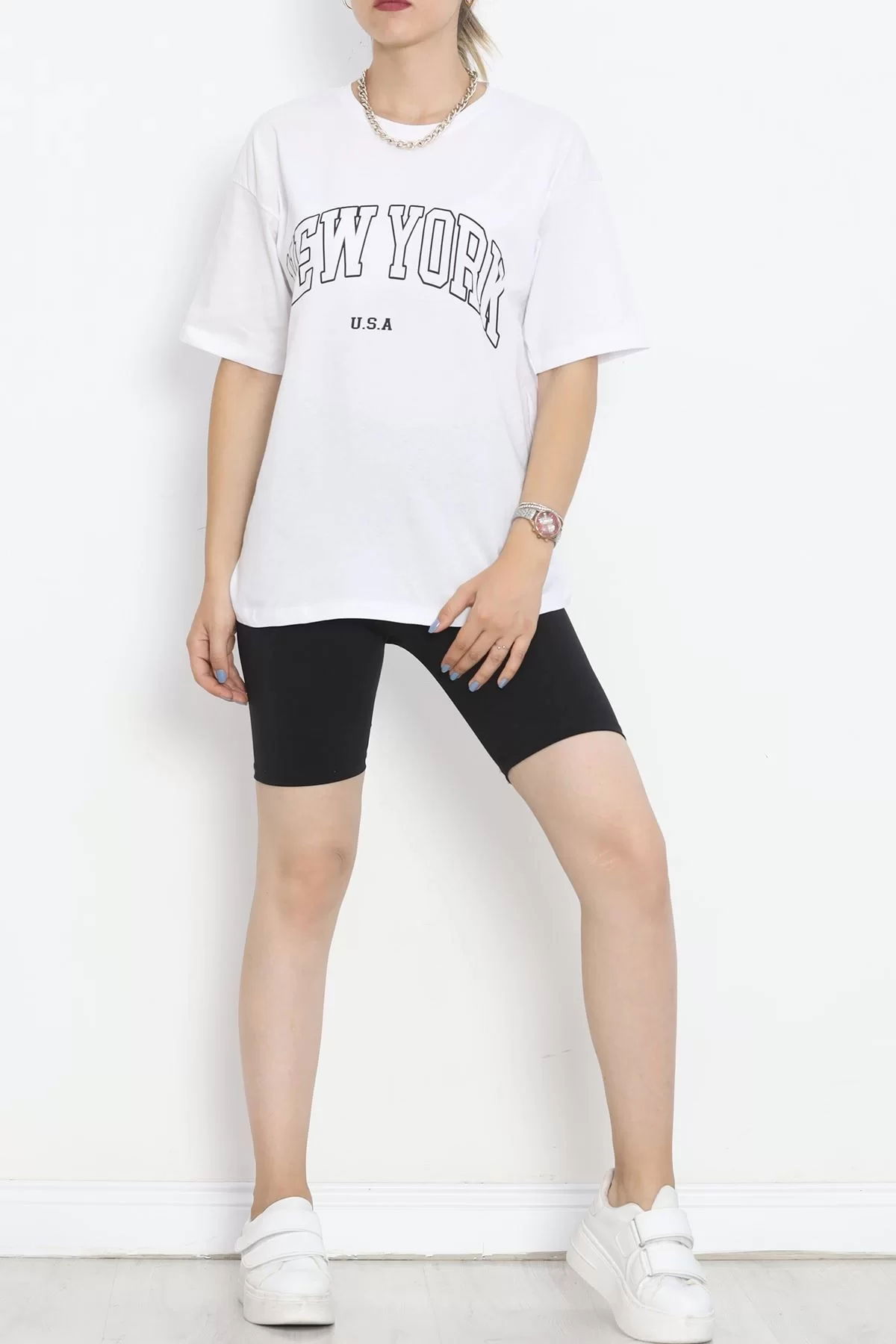 Printed Crew Neck T-shirt White - 16523.1567.