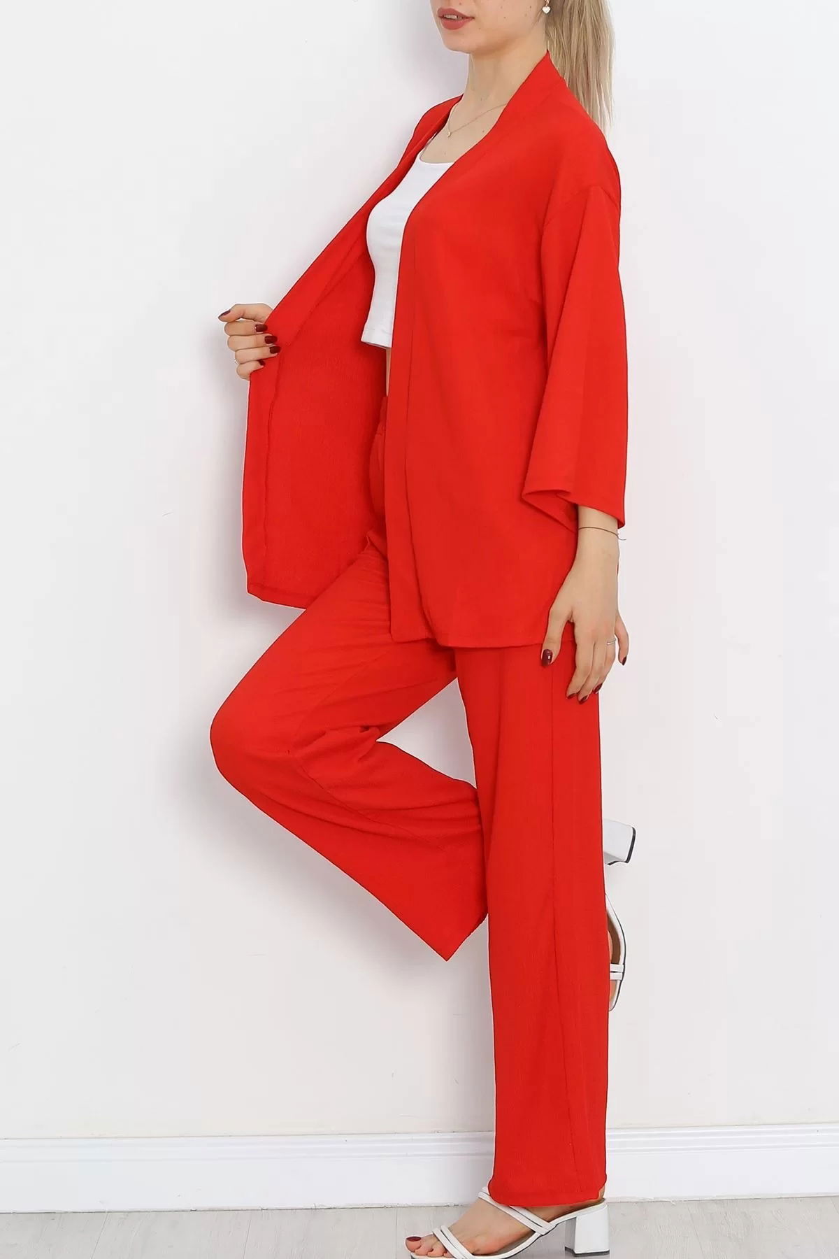 Long Kimono Suit Red - 722.1247.