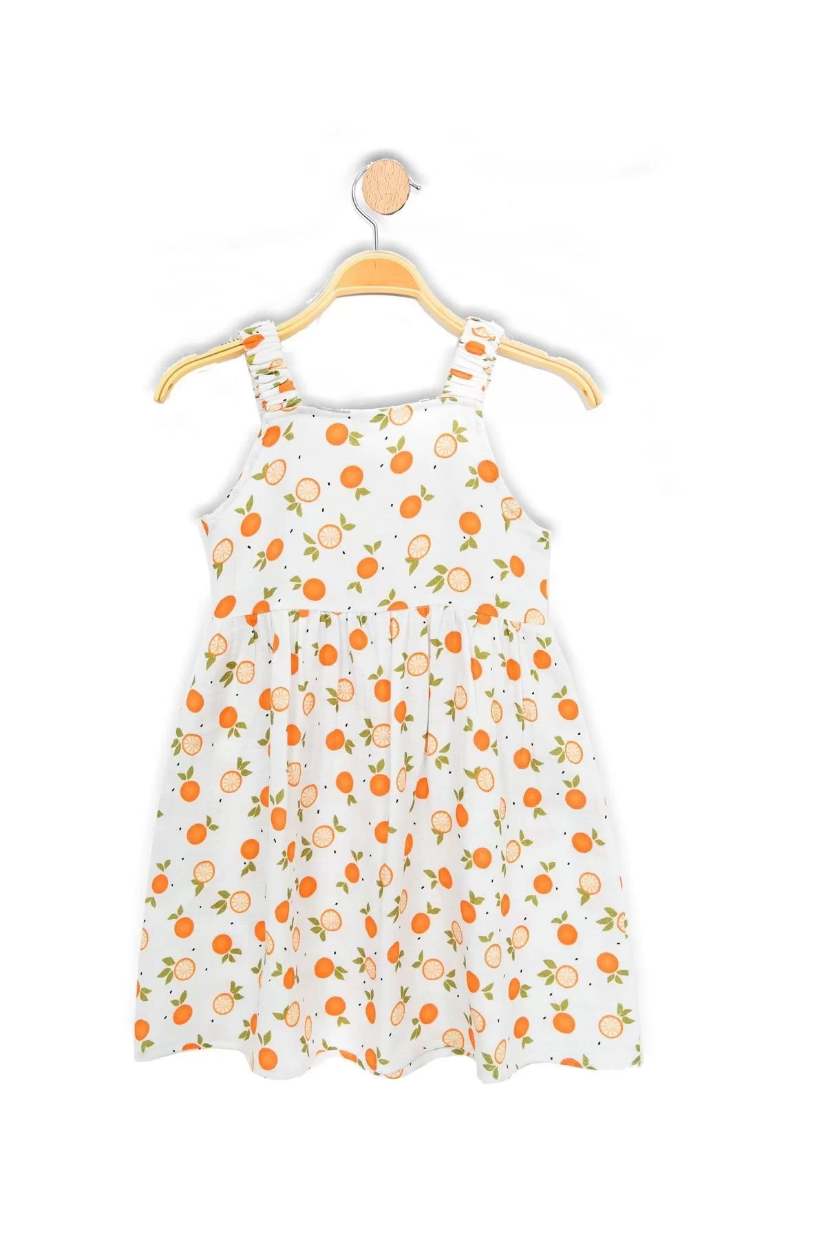 3-7 Printed Dress White-Orange - 624695.1576.