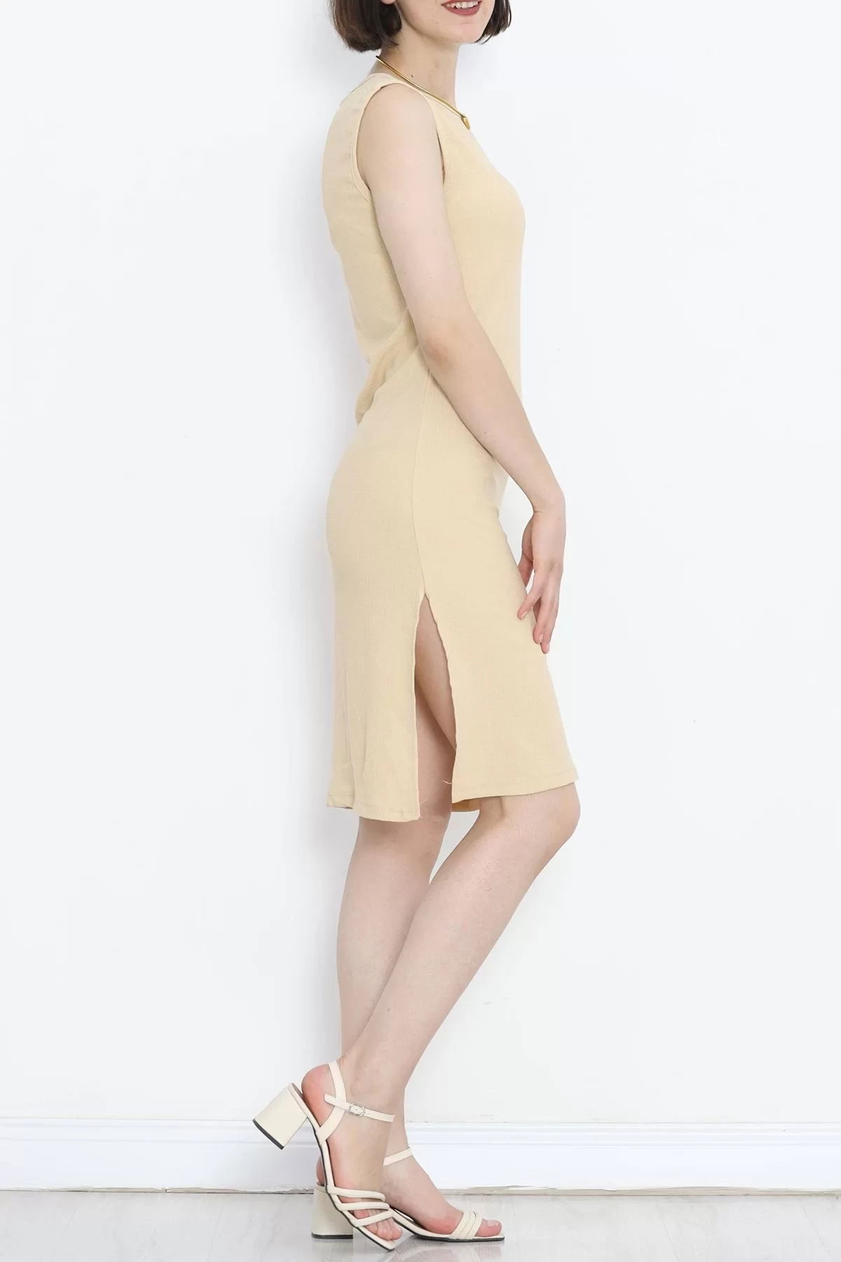 Crew Neck Dress Beige - 152401.701.