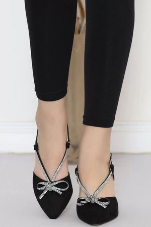 7 Cm Heeled Shoes Suede Black - 18212.264.