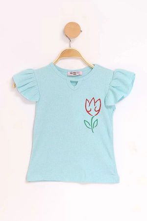 2-10 Years Children's Camisole Blouse Turquoise - 18840.1567.