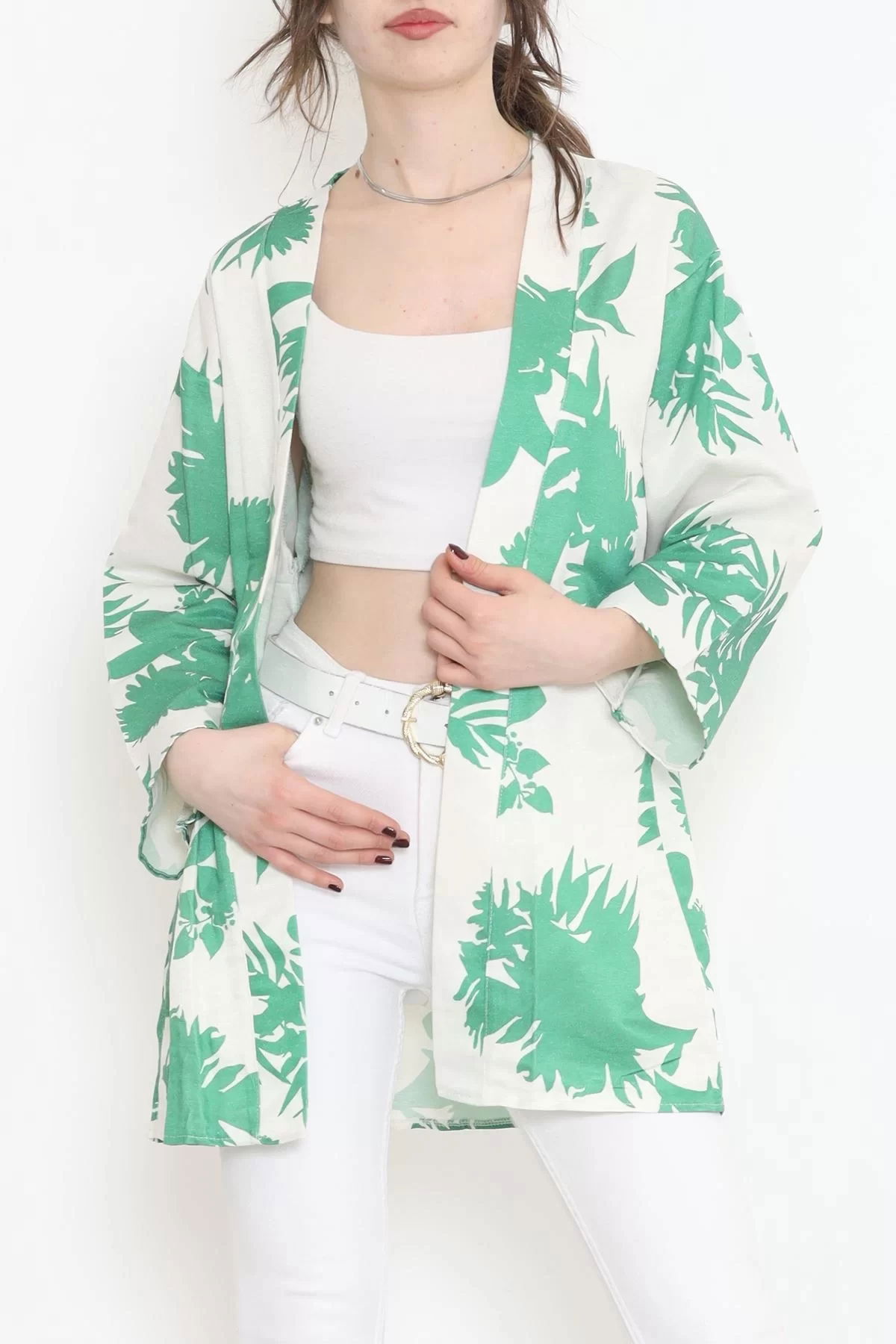 Patterned Kimono Green - 17725.1247.