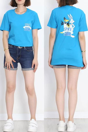 Printed T-shirt Blue - 17380.1778.