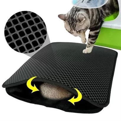 Tufeyo Cat Toilet Front Sand Collector Cleaner Sieve Gray Mat