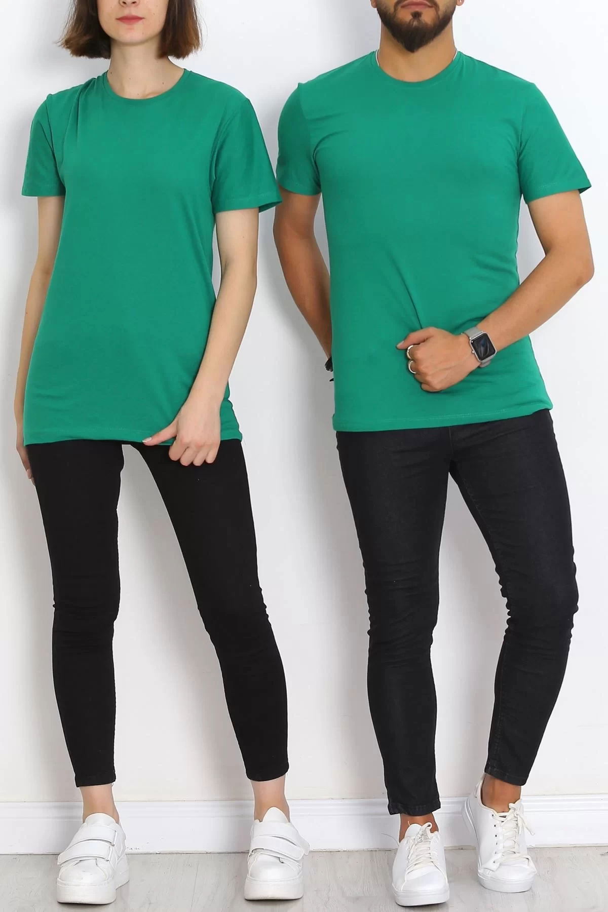 Crew Neck T-shirt Dark Green - 17384.1778.