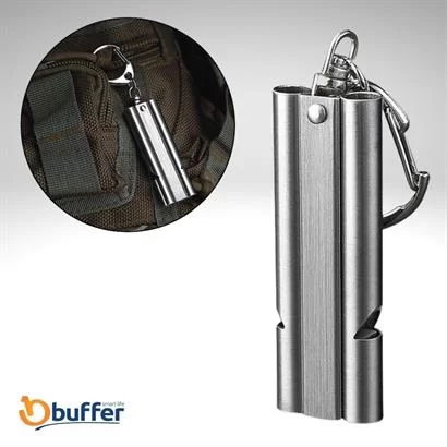 Tufeyo Sos Emergency Distress Whistle Aluminum Whistle Keychain Camping Hiking Accessory Tools