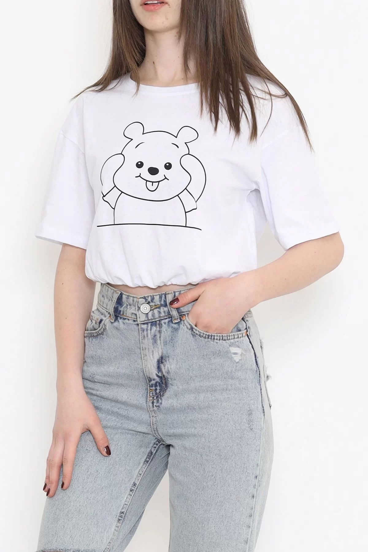 T-shirt with elastic waist White - 16541.1567.