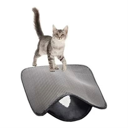 Tufeyo Cat Toilet Front Sand Collector Cleaner Sieve Gray Mat