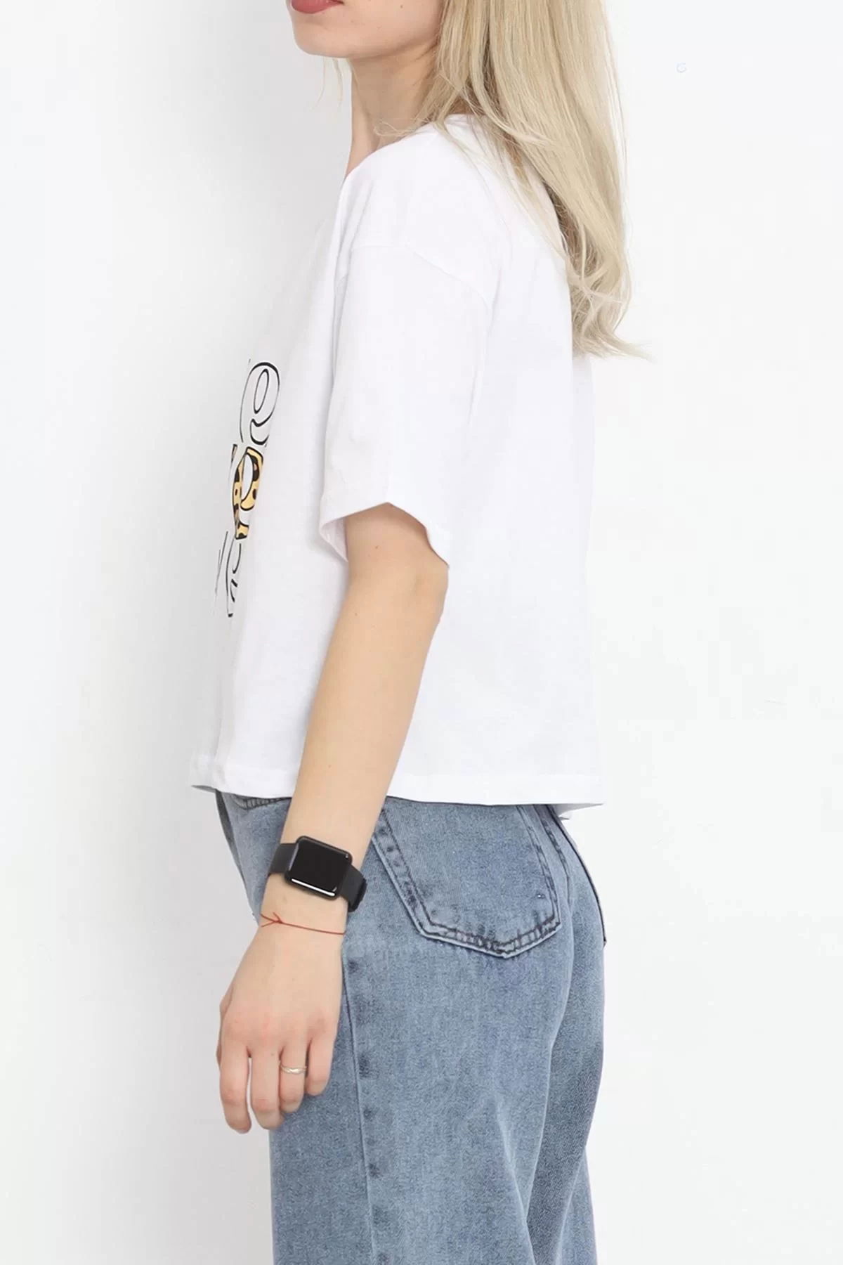 Printed Crop T-shirt White - 16483.1567.