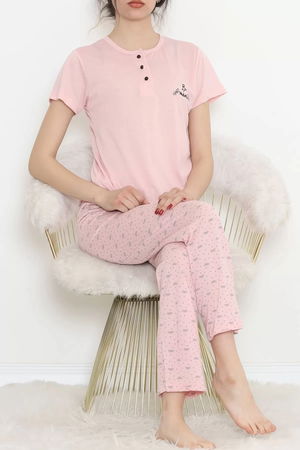 Button Pajama Set Powder2 - 704.1287.