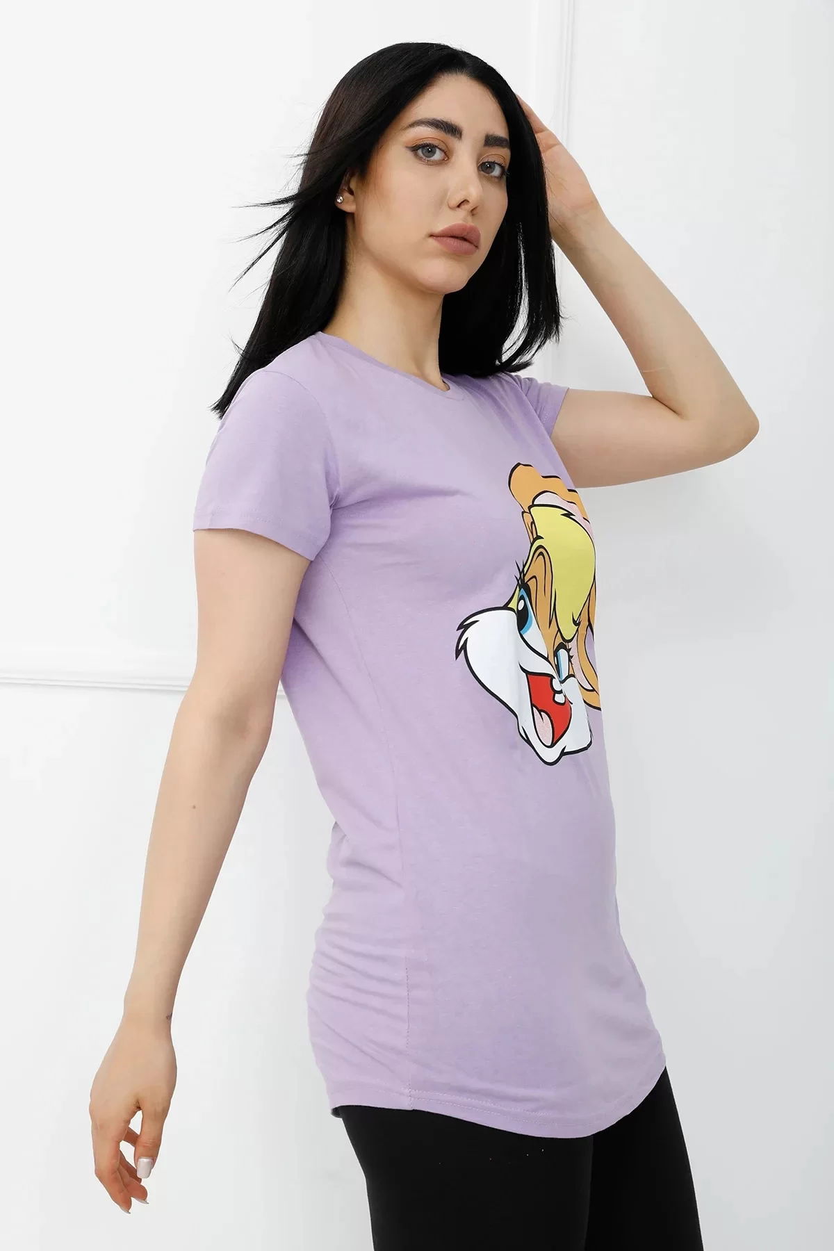 Bunny Printed Tshirt Açıkmor - 310.623.