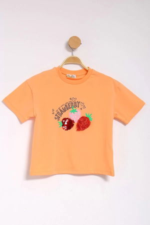 3-7 Years Embroidered Kids T-Shirt Salmon - 624845.1576.