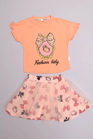 2-5 Years Printed Children's Suit Salmon - 152459.1803.