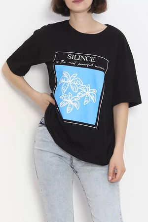 Printed Crew Neck T-shirt Black - 16520.1567.