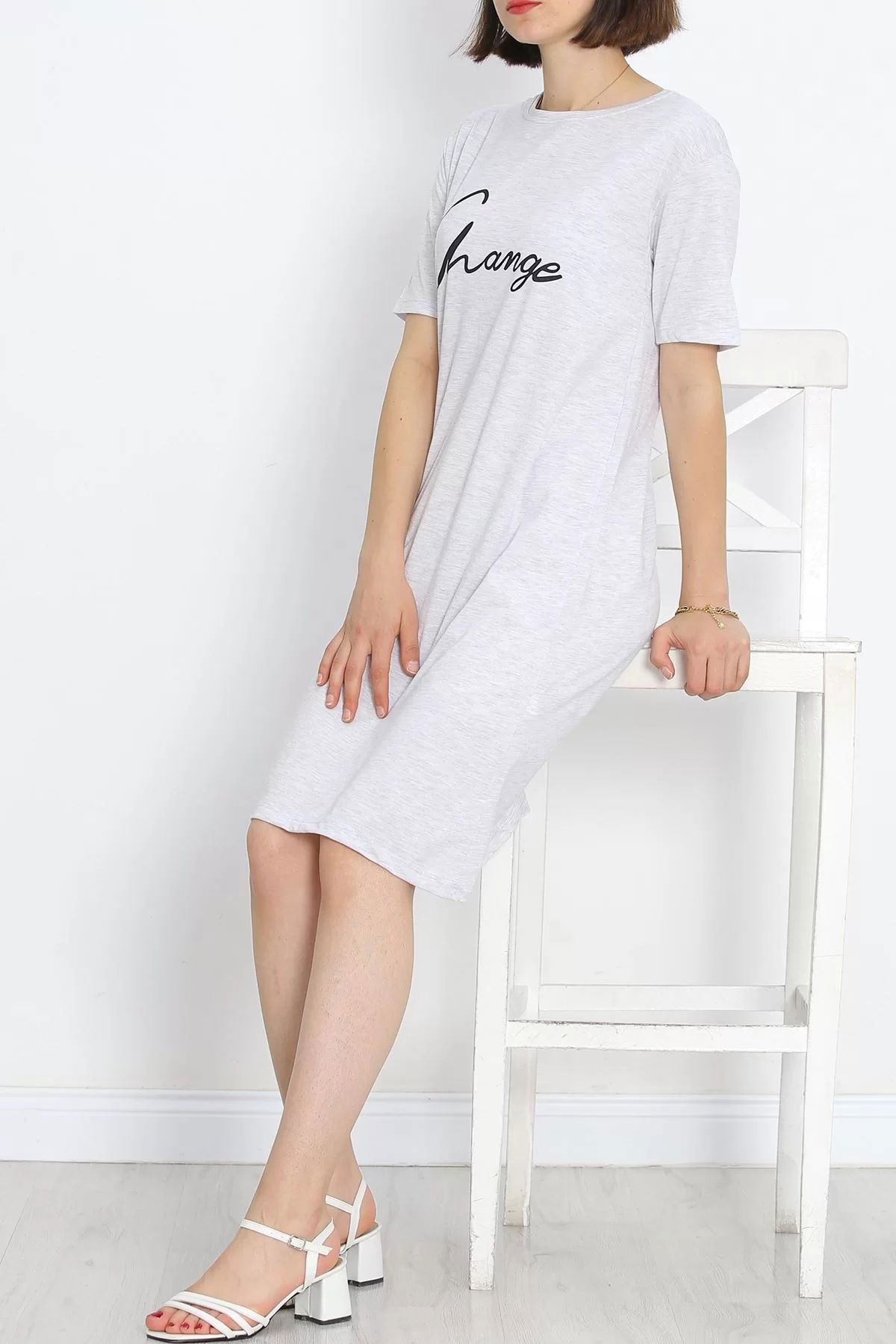 Printed Suprem Dress Gray - 15867.1567.