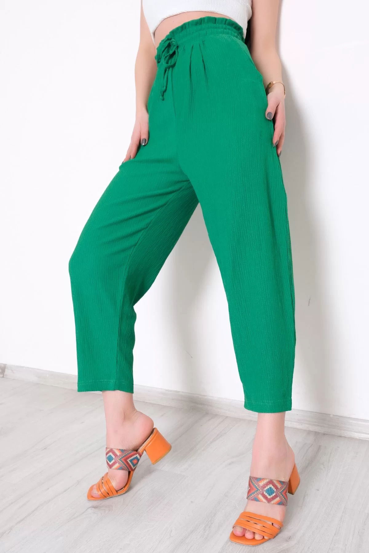 Elastic Waist Pants Green - 10534.1059.