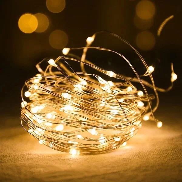 Tufeyo Fairy Led Light 10 Meters (yellow) Battery Powered Lighting Strip Led Eaves Spot Decoration