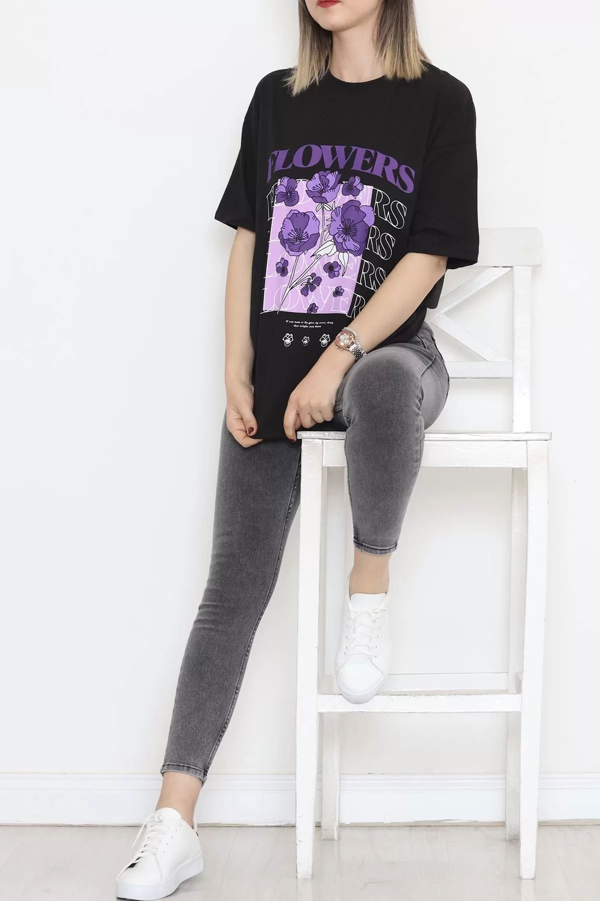 Printed Oversize T-Shirt Black - 16505.1567.