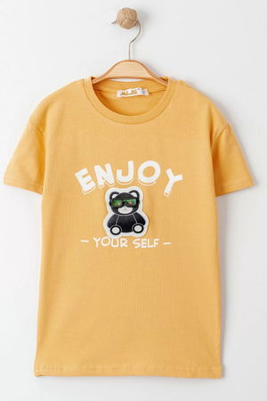 3-7 Years Printed Kids T-Shirt Mustard - 224778.1576.