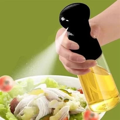 Tufeyo Multipurpose Glass Bottle Sprayer Dispenser Oil Dispenser Lemon Dispenser Vinegar Sauce Dispenser Spray Black