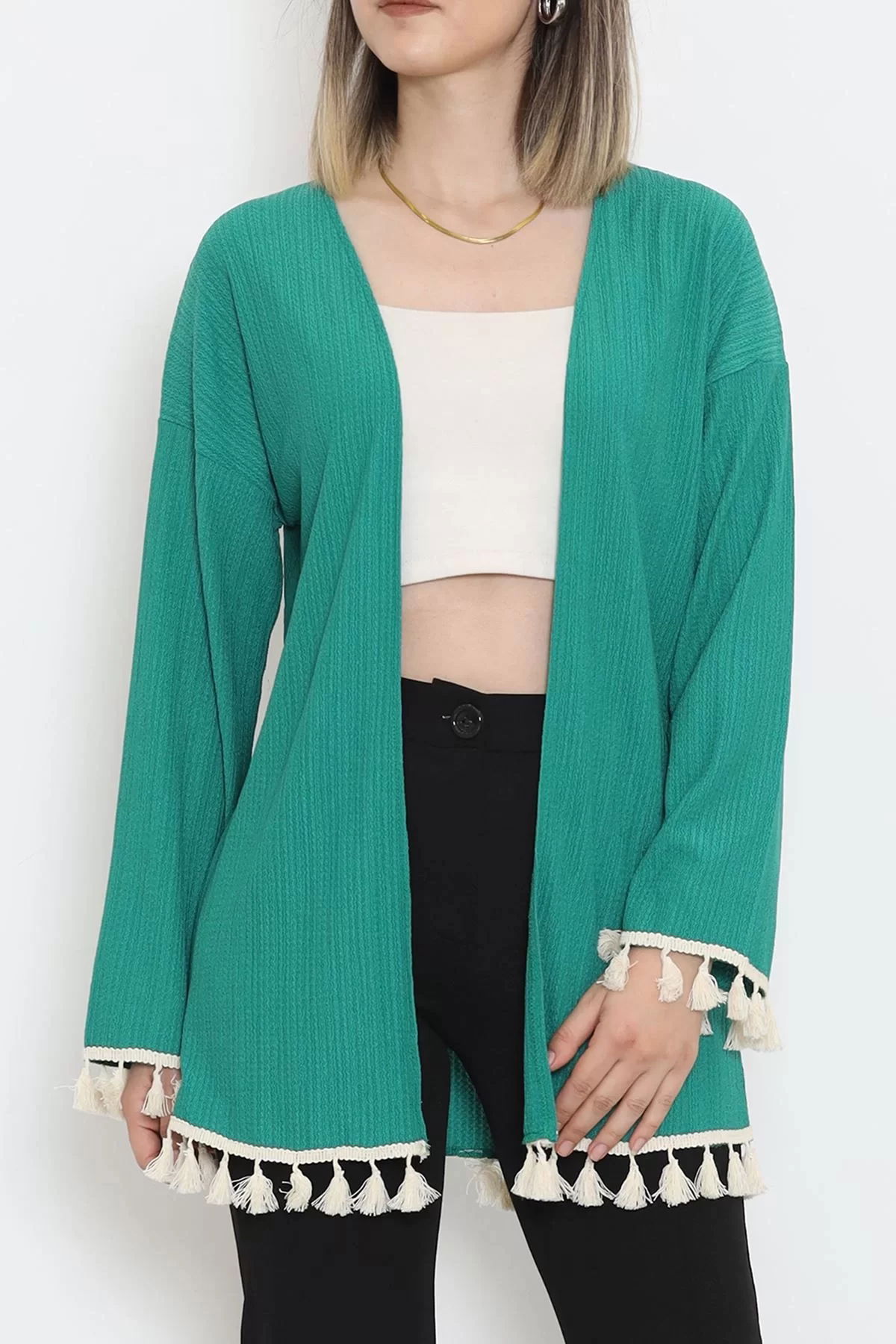 Pompom Kimono Green - 12577.631.