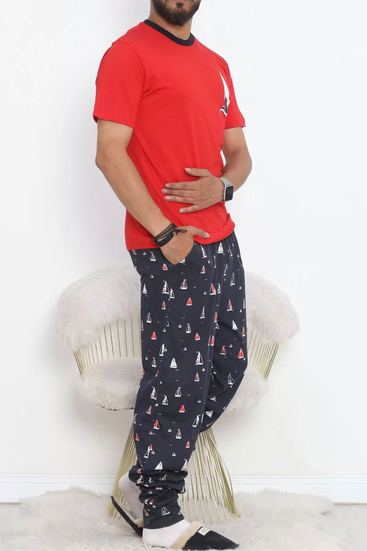 Men's Pajama Set Red - 18713.1841.