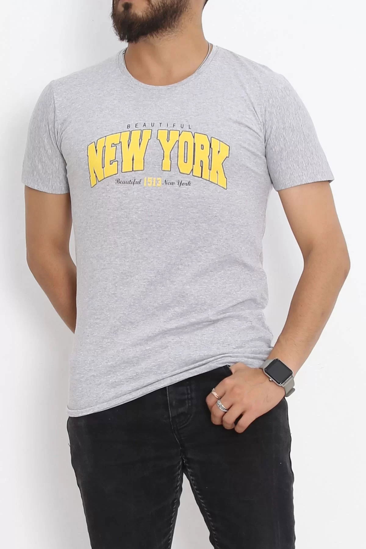 Printed Unisex T-shirt Gray - 20408.1778.