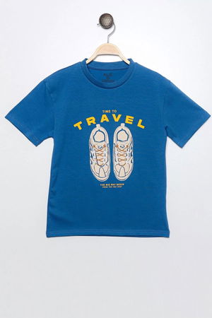 8-12 Years Printed Kids T-Shirt Indigo - 324583.1576.