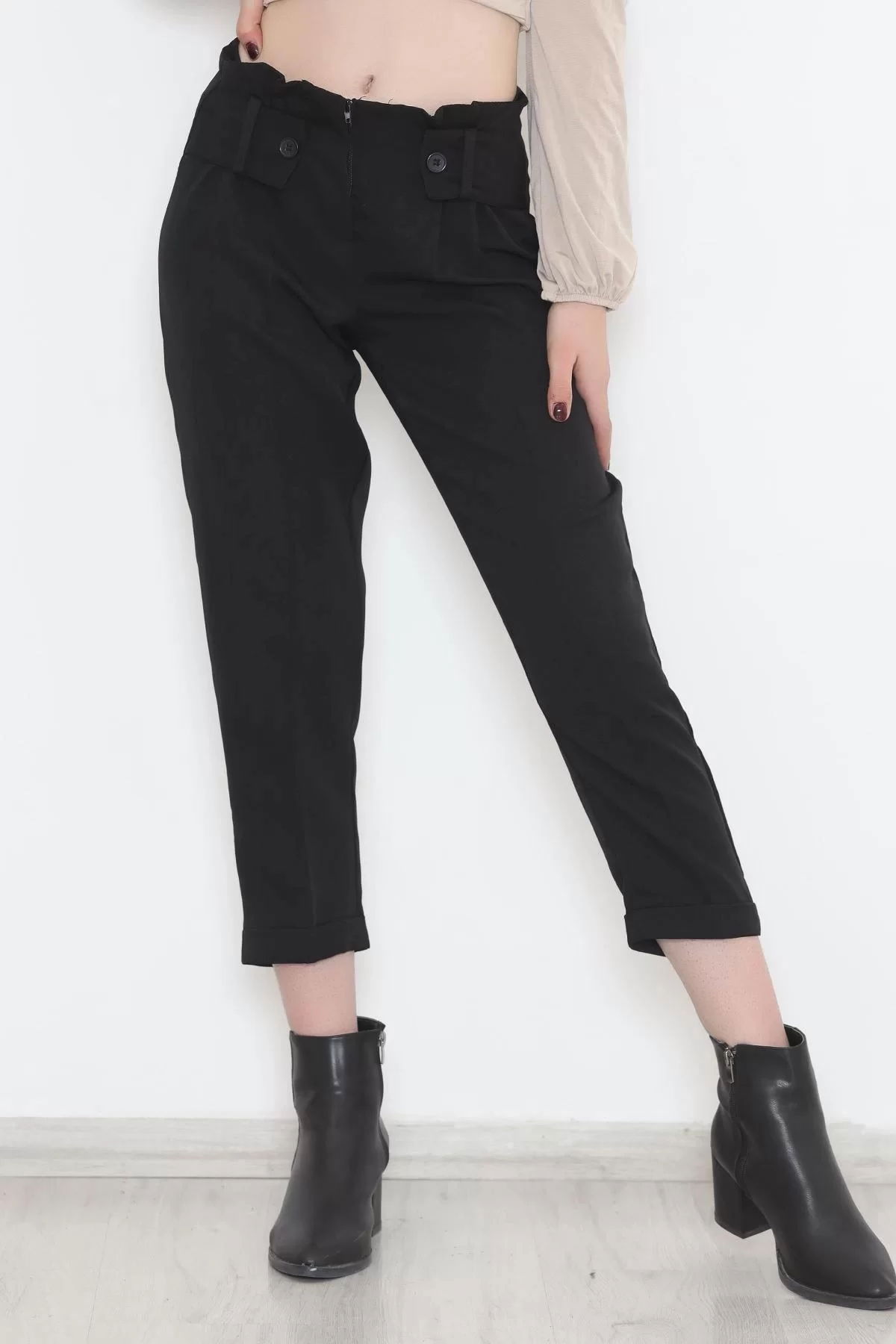 Belt Look Pants Black - 20785.683.