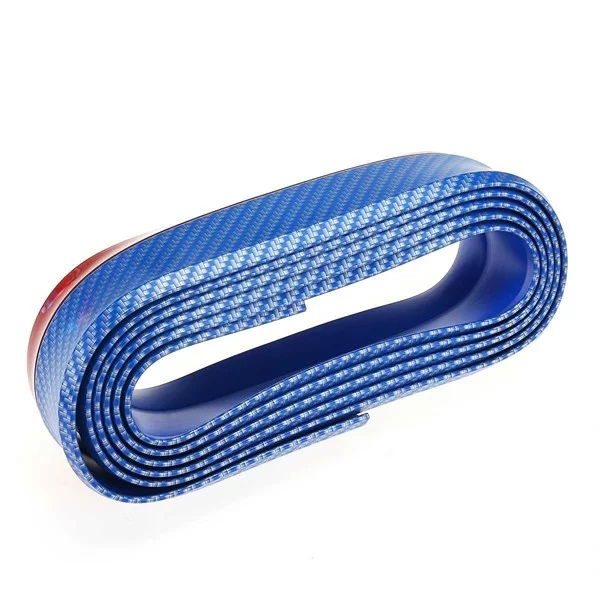 Tufeyo Blue 2.5 Meters Car Auto Front Bumper Protector Rubber Practical Bumper Strip Tape Trim Kit