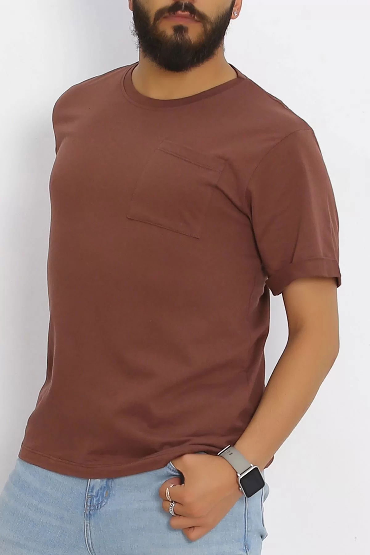 Men's T-shirt with Pockets Coffee - 20029.1567.