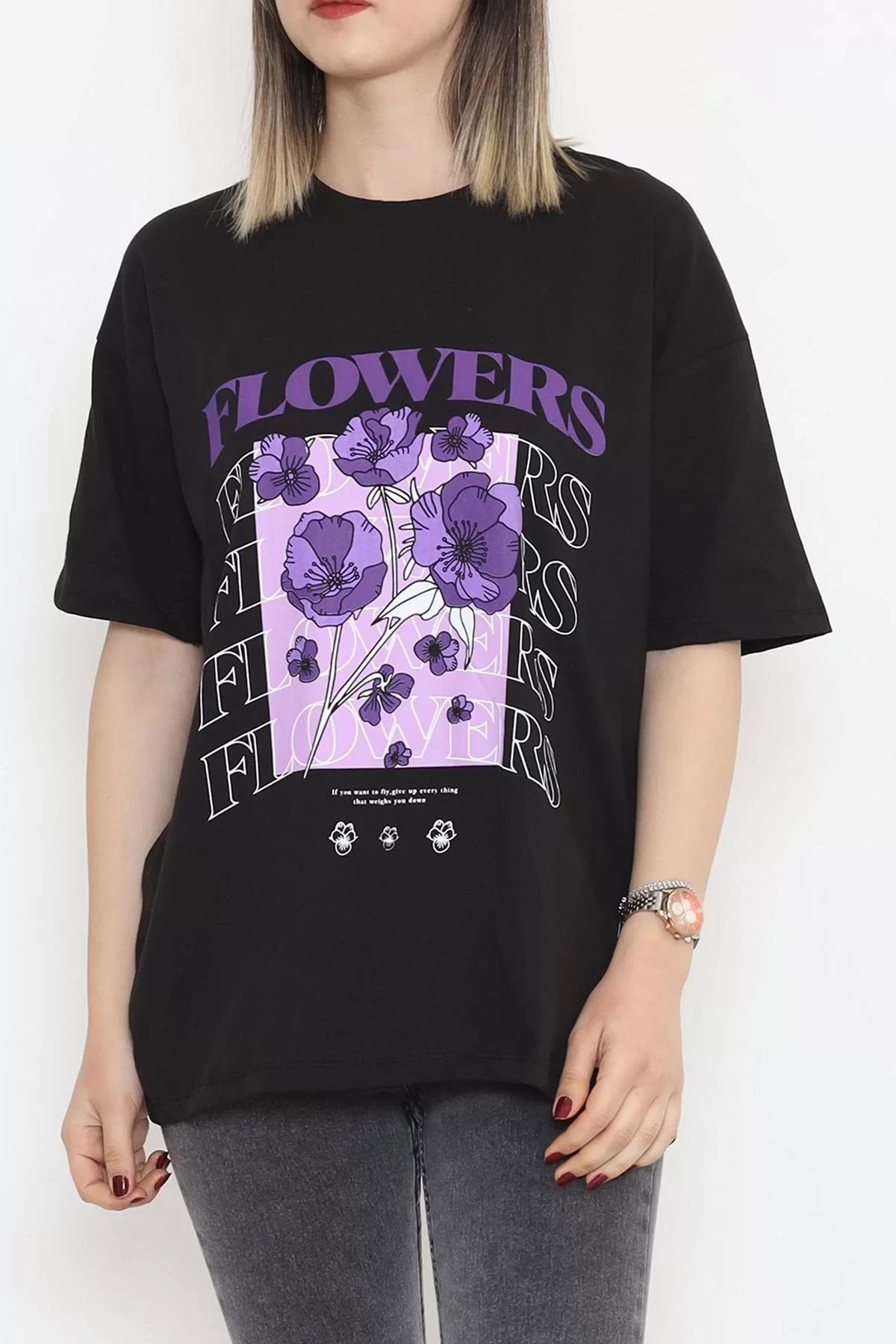 Printed Oversize T-Shirt Black - 16505.1567.