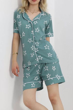 Buttoned Shorts Pajama Set Mint1 - 18944.1567.